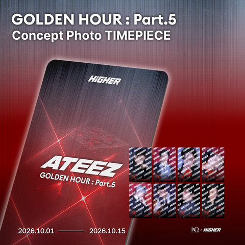 [10/15 HIGHER PHOTOCARD] ATEEZ - 14TH MINI ALBUM [GOLDEN HOUR : Part.5] 'BAD' EXCLUSIVE STAGE SPECIAL (TIMEPIECE) (PREORDER)