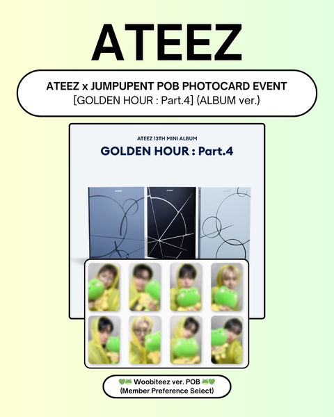 [04/11 JUMPUPENT LUCKY DRAW EVENT] ATEEZ - 13TH MINI ALBUM [GOLDEN HOUR : Part.4] (ALBUM ver.) (PRE-ORDER)