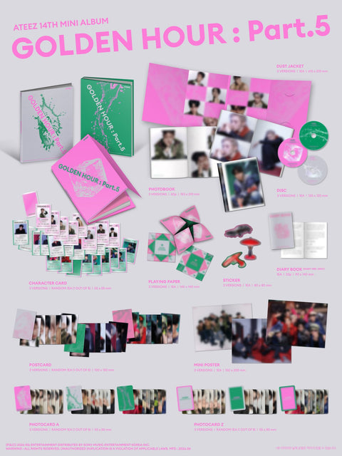 [07/13 TICKETLINK 1:1 VIDEO CALL EVENT] ATEEZ - 14TH MINI ALBUM [GOLDEN HOUR : Part.5] (ALBUM VER.)(PREORDER)