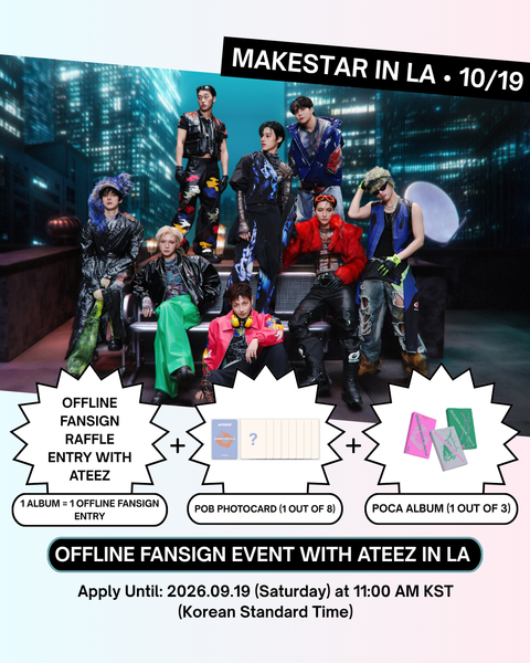 [10/19 MAKESTAR OFFLINE FANSIGN EVENT IN LA] ATEEZ - 14TH MINI ALBUM [GOLDEN HOUR : Part.5] (POCA VER.)(PREORDER)