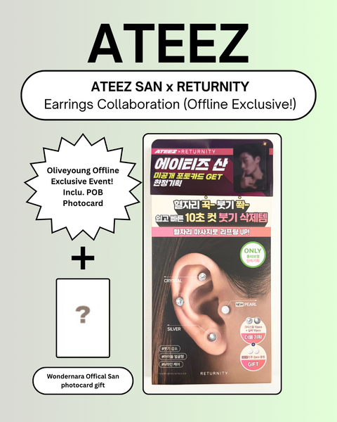 ATEEZ - ATEEZ SAN x RETURNITY EARRINGS COLLABORATION | WONDERNARA ATEEZ - ATEEZ SAN x RETURNITY EARRINGS COLLABORATION | WONDERNARA
