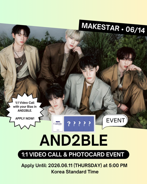[06/14 1:1 MAKESTAR VIDEO CALL EVENT] AND2BLE – 1ST MINI ALBUM [SEQUENCE 01: CURIOSITY] (POCAALBUM) (PRE-ORDER)
