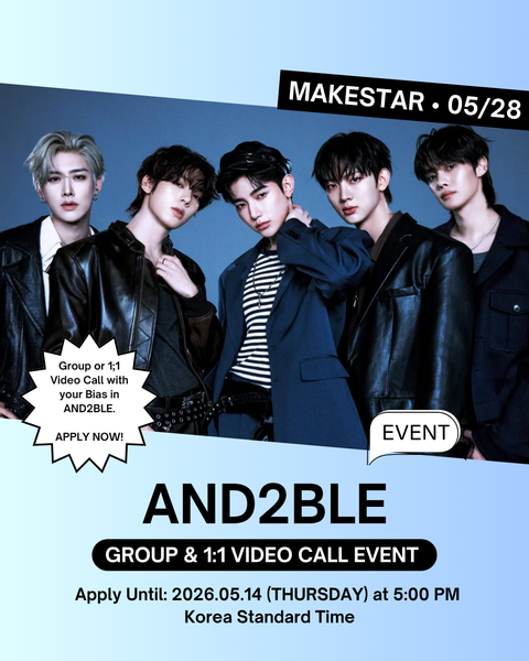 [05/28 1:1 MAKESTAR VIDEO CALL EVENT] AND2BLE – 1ST MINI ALBUM [SEQUENCE 01: CURIOSITY] (POCAALBUM) (PRE-ORDER)