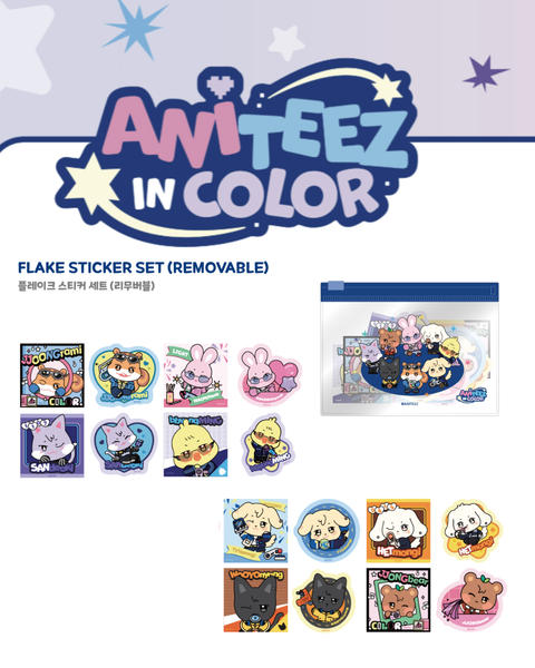 [ANITEEZ IN COLOR] Flake Sticker Set (Removable)