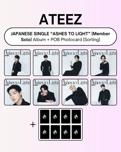 [09/16 ATEEZ JAPAN] ATEEZ – Ashes to Light (Member Solo ver.) + JAPAN Pre-Order Benefit Photocards (PRE-ORDER)