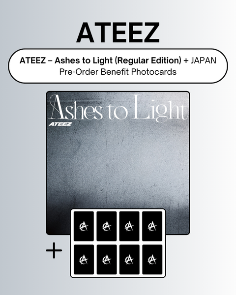 [09/16 ATEEZ JAPAN] ATEEZ – Ashes to Light (Regular Edition) + JAPAN Pre-Order Benefit Photocards (PRE-ORDER)