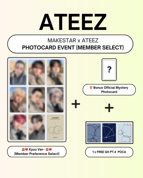 [02/19 MAKESTAR MEMBER CLAIM POB + BONUS EVENT] ATEEZ – 13TH MINI ALBUM [GOLDEN HOUR : Part.4] (PRE-ORDER)