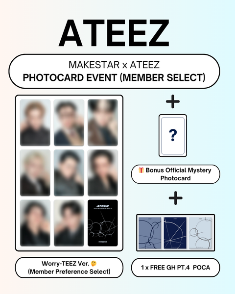 [02/08 MAKESTAR MEMBER CLAIM POB + BONUS EVENT] ATEEZ – 13TH MINI ALBUM [GOLDEN HOUR : Part.4] (PRE-ORDER)