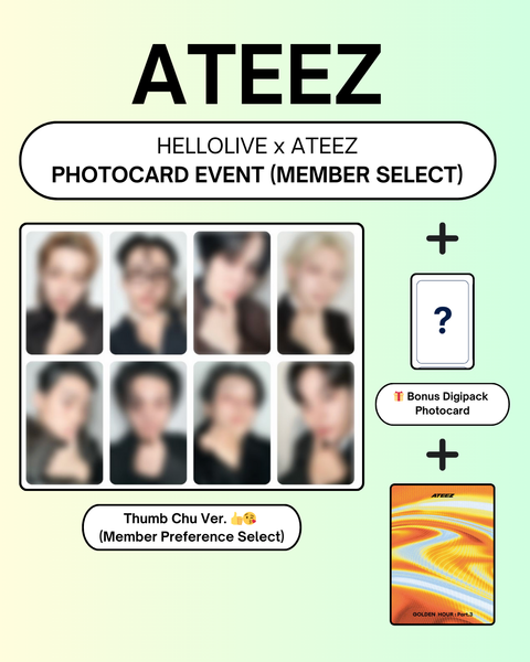 [02/12 HELLOLIVE MEMBER CLAIM POB + BONUS EVENT] ATEEZ – 13TH MINI ALBUM [GOLDEN HOUR : Part.4] (PRE-ORDER)