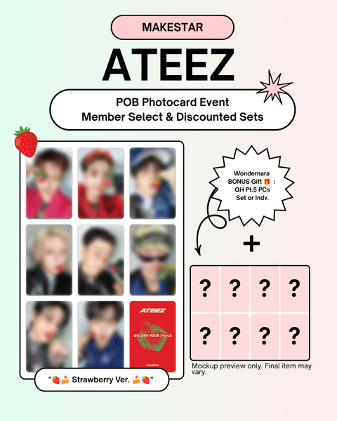 [07/12 MAKESTAR MEMBER CLAIM POB + BONUS EVENT] ATEEZ – 14TH MINI ALBUM [GOLDEN HOUR : Part.5] (PRE-ORDER)