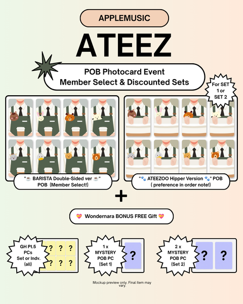 [07/24 APPLEMUSIC MEMBER CLAIM POB + BONUS EVENT] ATEEZ – 14TH MINI ALBUM [GOLDEN HOUR : Part.5] (PRE-ORDER)