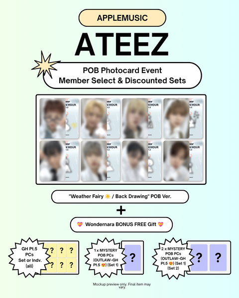 [09/30 APPLEMUSIC MEMBER CLAIM POB + BONUS EVENT] ATEEZ – 14TH MINI ALBUM [GOLDEN HOUR : Part.5] (PRE-ORDER)