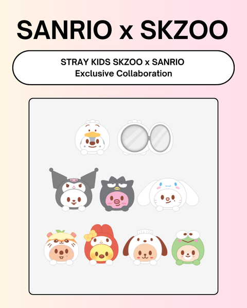 [06/24 SKZOO x SANRIO CHARACTERS] Stray Kids - PLUSH MIRROR (PRE-ORDER)
