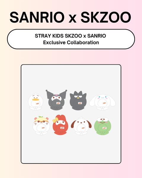 [06/24 SKZOO x SANRIO CHARACTERS] Stray Kids - 10CM SKZOO PLUSH OUTFIT (SANRIO CHARACTERS Ver.) (PRE-ORDER)