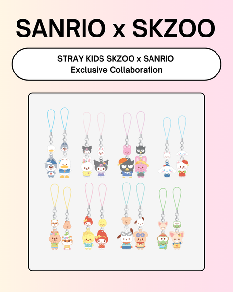 [06/24 SKZOO x SANRIO CHARACTERS] Stray Kids - MINI FIGURE COUPLE KEYRING (PRE-ORDER)