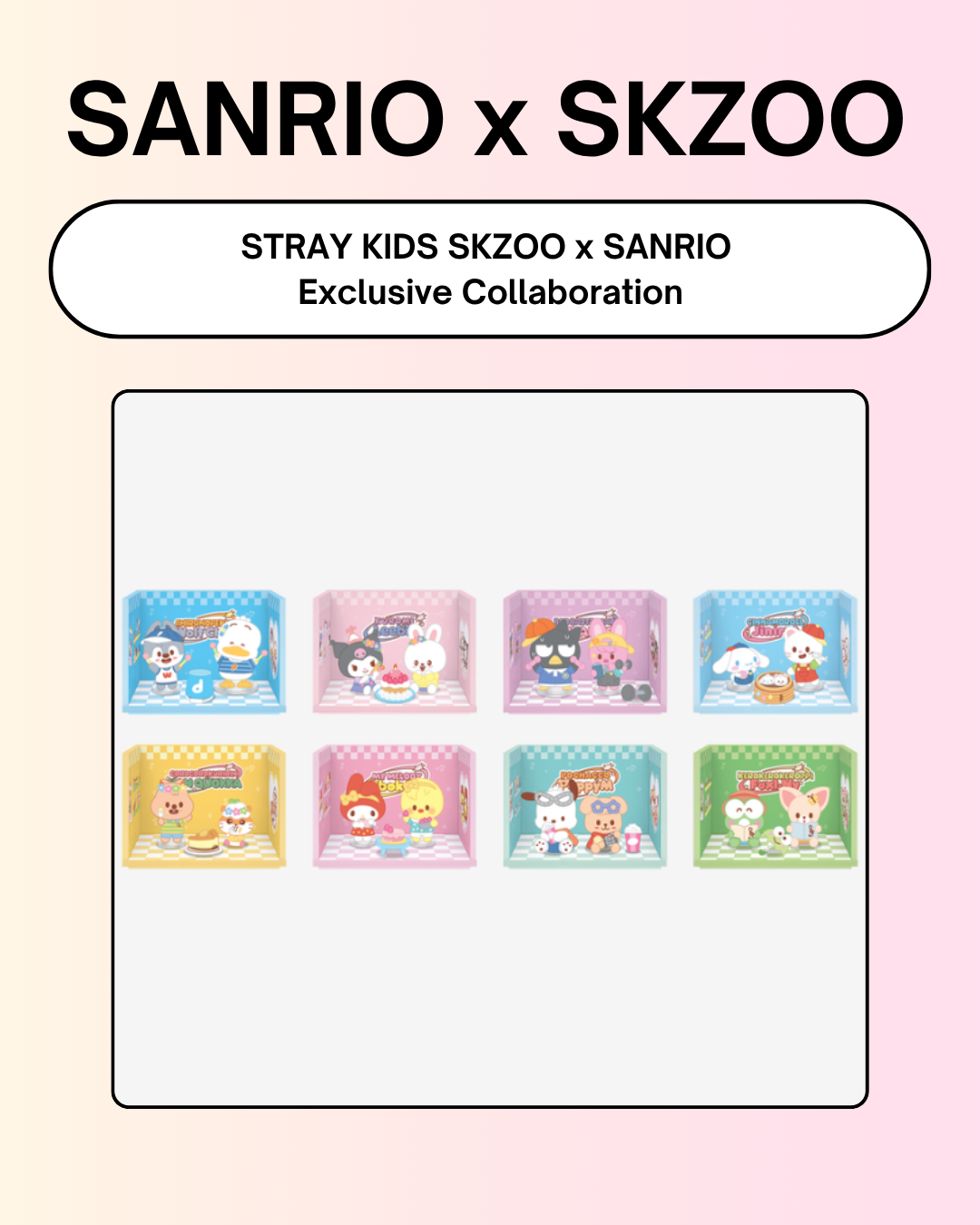 06/24 SKZOO x SANRIO CHARACTERS] Stray Kids - ROOM FIGURE (PRE