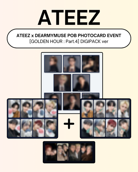 [02/15 DEARMYMUSE LUCKY DRAW EVENT] ATEEZ - 13TH MINI ALBUM [GOLDEN HOUR : Part.4] (DIGIPACK ver.) (PRE-ORDER)