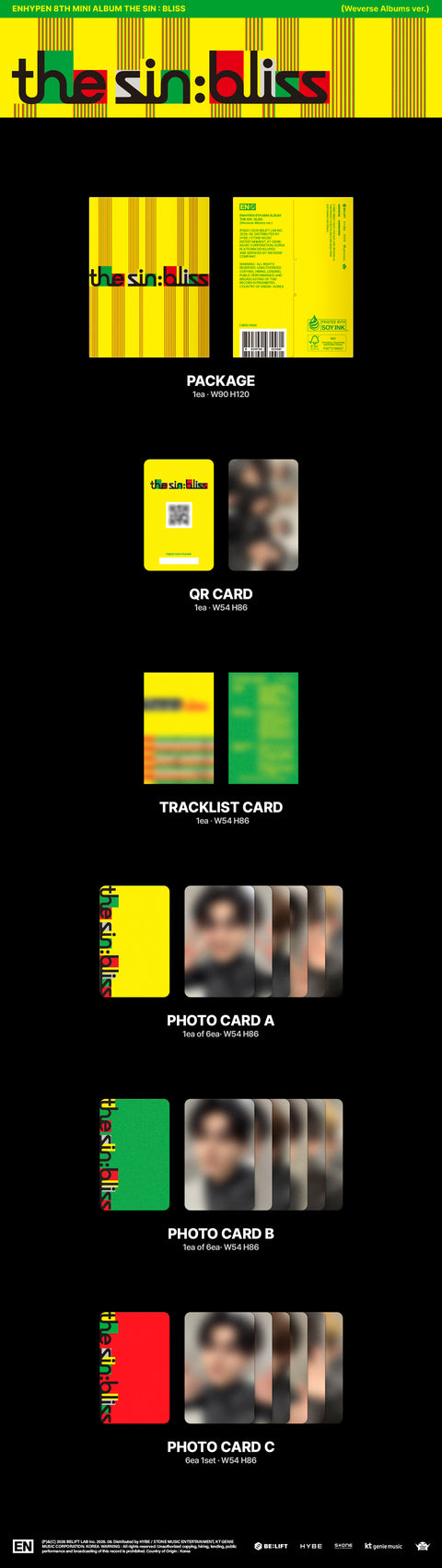 [10/25 NYMUSIC 1:1 VIDEO CALL EVENT] ENHYPEN - 8TH MINI ALBUM [THE SIN : BLISS] (PREORDER)