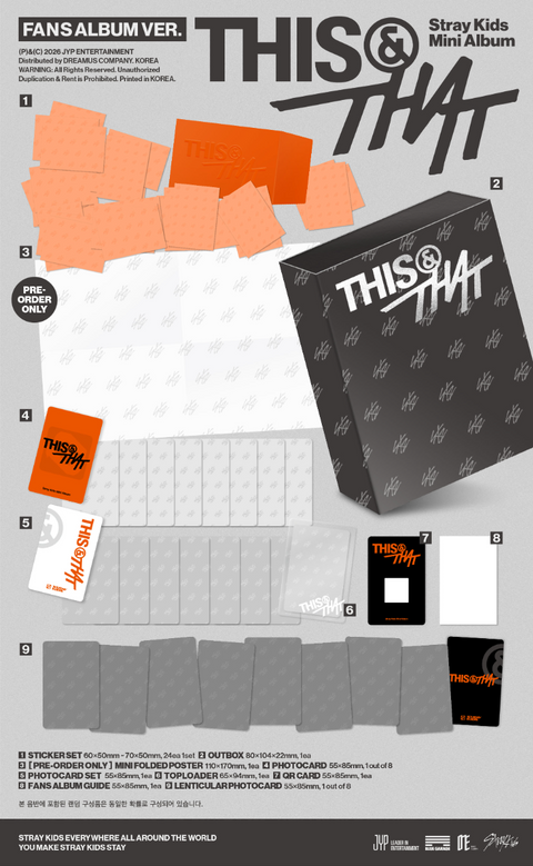 [08/06 FANSSHOP PHOTOCARD EVENT] STRAY KIDS - 'THIS & THAT' (THIS / THAT / & / TRUCK / LP / FANS ALBUM VER.) PRE-ORDER