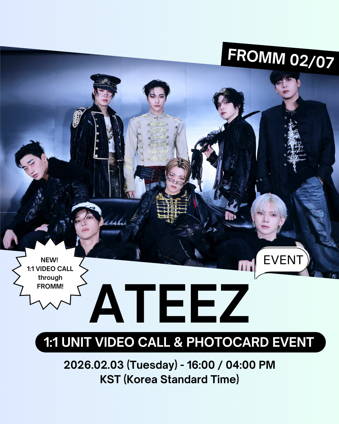 02/07 FROMM UNIT VIDEO CALL EVENT] ATEEZ – 13TH MINI ALBUM [GOLDEN