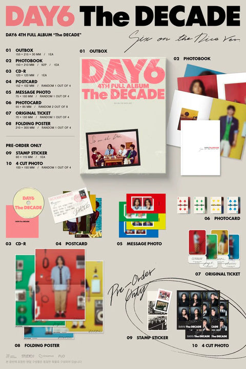 DAY6 The Decade トレカ whos fan ドウン DAY6】4th Full Album『The DECADE』Whosfan限定特典付き販売が