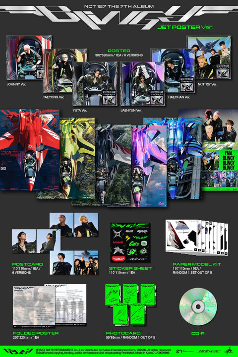 [10/02 NYMUSIC VIDEO CALL EVENT] NCT 127 - 7TH ALBUM [BLINGY] (JET POSTER VER.)