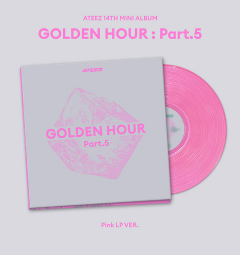 [6/30 MUVVE PHOTOCARD EVENT] ATEEZ - 14TH MINI ALBUM [GOLDEN HOUR : PART.5] PINK LP VER.