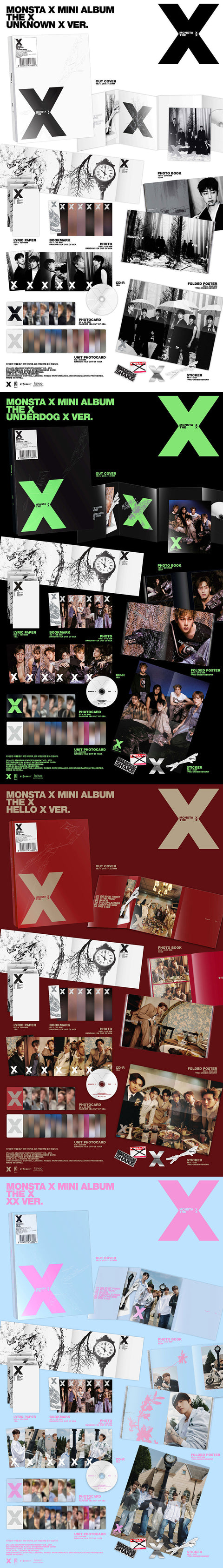 [09/13 1:1 VIDEO CALL EVENT BY SOUNDWAVE] MONSTA X – MINI ALBUM [THE X] (ALBUM ver.) (PRE-ORDER)