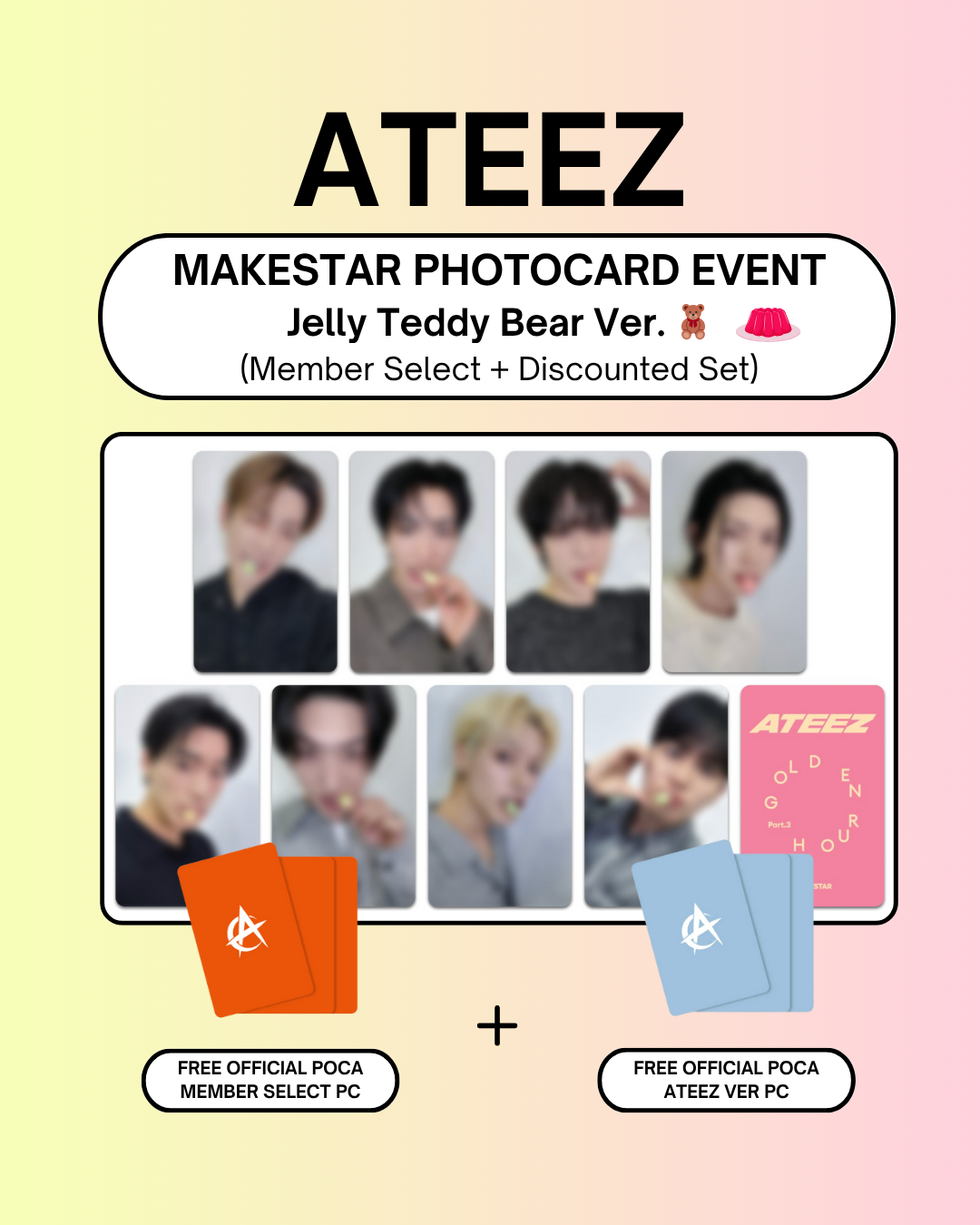 ATEEZ GOLDEN HOUR MAKESTAR トレカ 3セット ATEEZ 12th Mini Golden