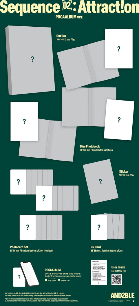[10/29 MAKESTAR VIDEO CALL EVENT] AND2BLE – 1ST MINI ALBUM [SEQUENCE 02: ATTRACTION] (POCAALBUM) (PRE-ORDER)