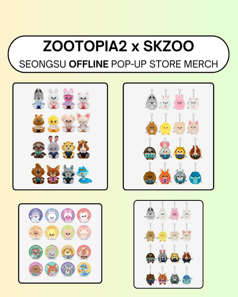 [ZOOTOPIA2 × SKZOO OFFLINE POP-UP IN SEONGSU] OFFICIAL MERCHANDISE (PRE-ORDER)