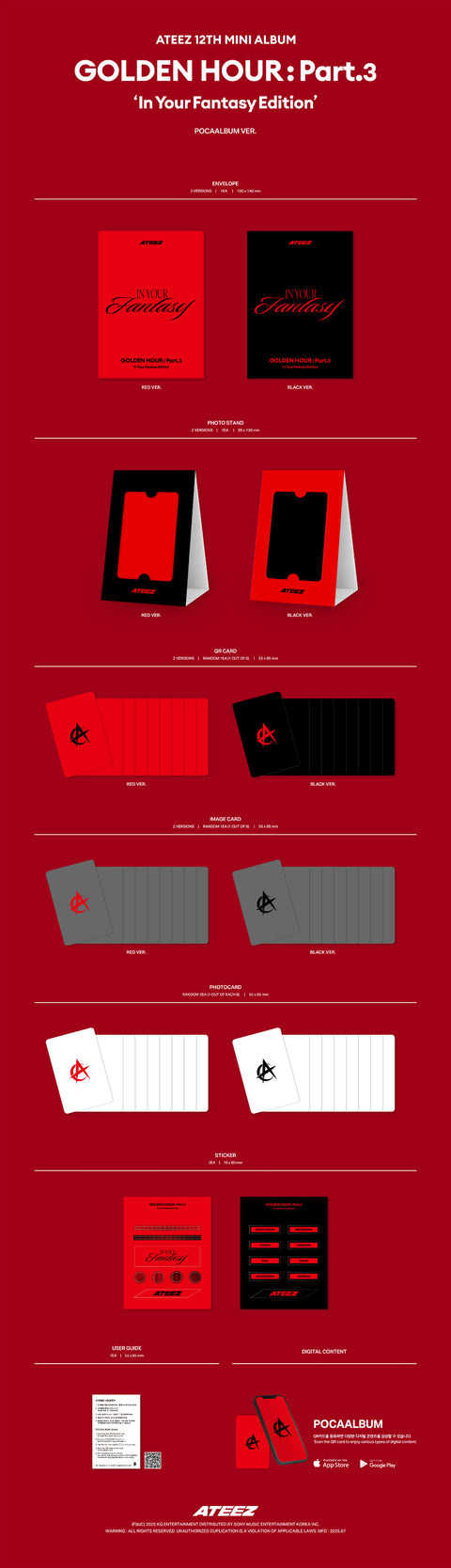 [07/15 LUCKY DRAW EVENT BY MAKESTAR] ATEEZ – 12th Mini Album [GOLDEN HOUR: Part.3 ‘In Your Fantasy Edition’] (POCAALBUM ver.) (PRE-ORDER)