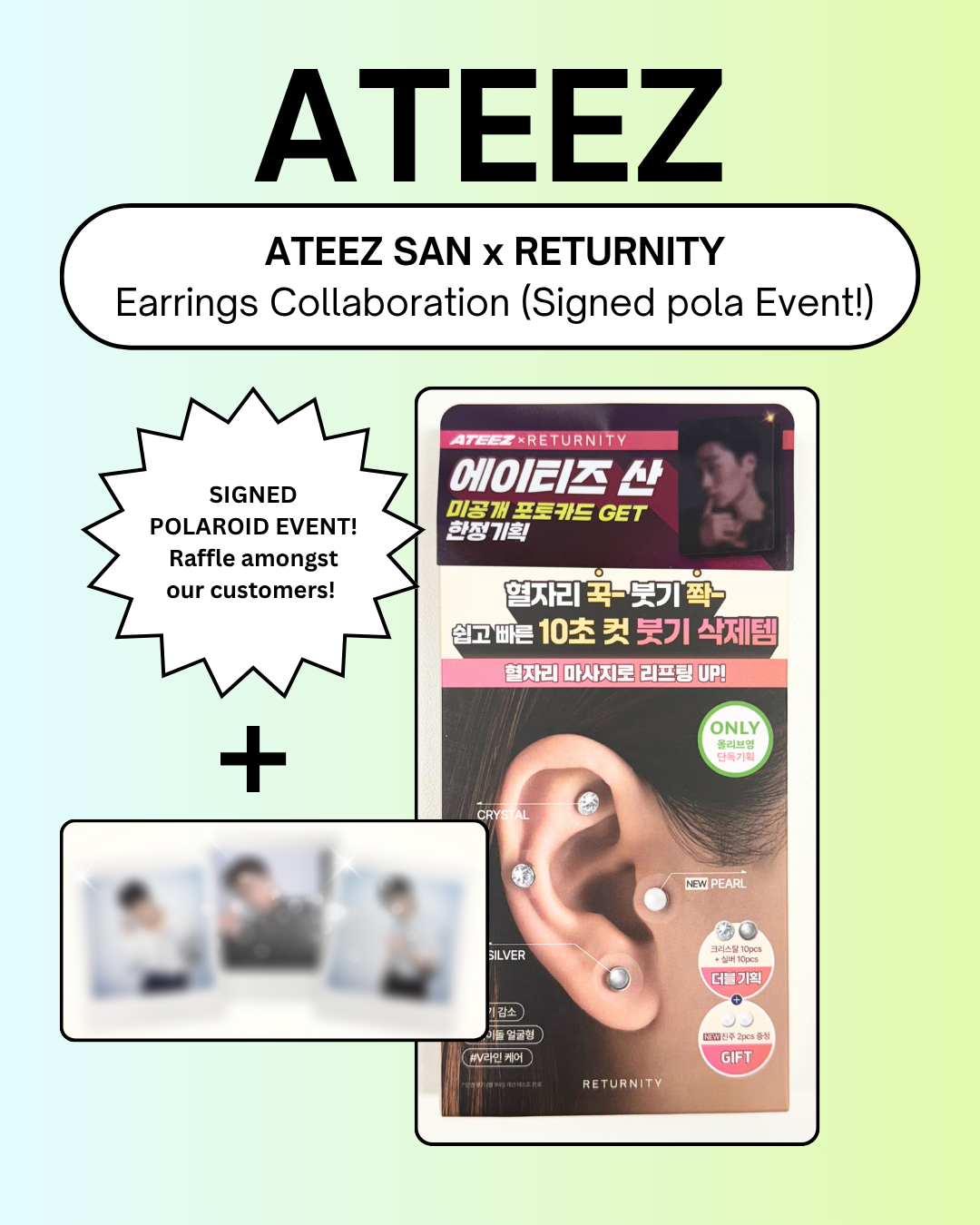 05/17 ATEEZ SAN SIGNED POLAROID EVENT] ATEEZ SAN x RETURNITY