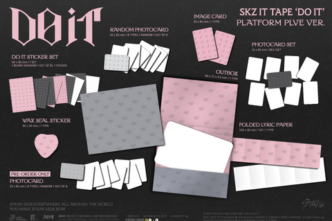 [11/21 PHOTOCARD EVENT BY MAKESTAR] STRAY KIDS – SKZ IT TAPE [DO IT] (DO / IT / PLATFORM PLVE / ACCORDION Ver.) (PRE-ORDER)