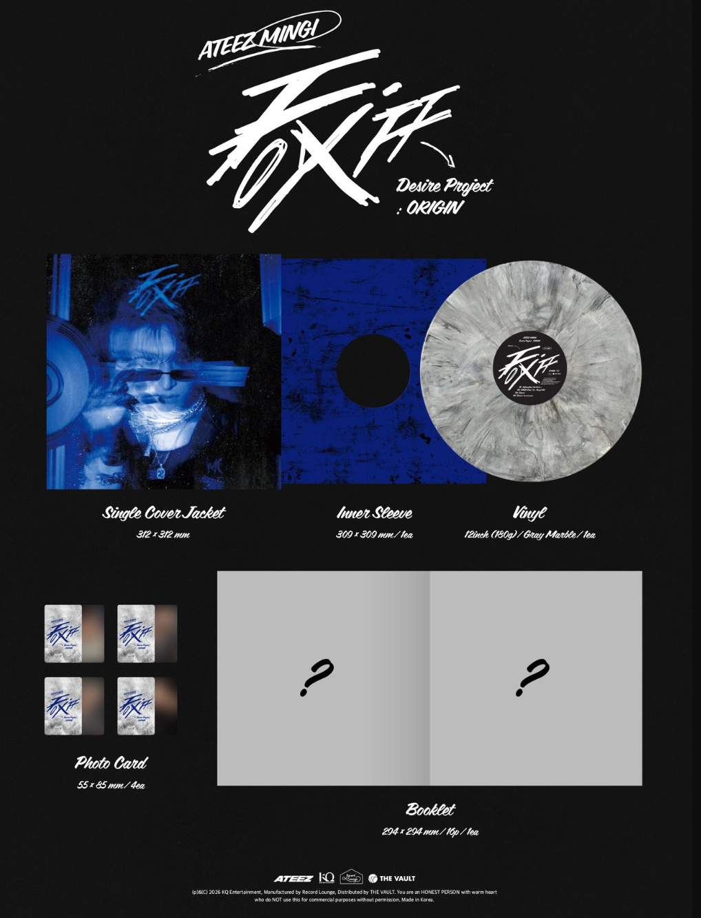 ATEEZ MINGI FIX OFF DESIRE PROJECT]: ORIGIN (VINYL) (PRE-ORDER