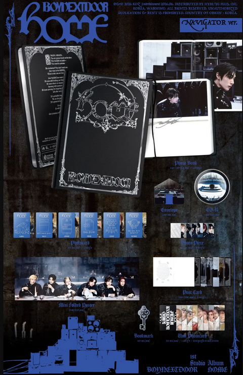 [06/07 MAKESTAR PHOTOCARD EVENT] BOYNEXTDOOR - The 1st Studio Album [HOME] (ALBUM ver.) (Random/Set) (PRE-ORDER)
