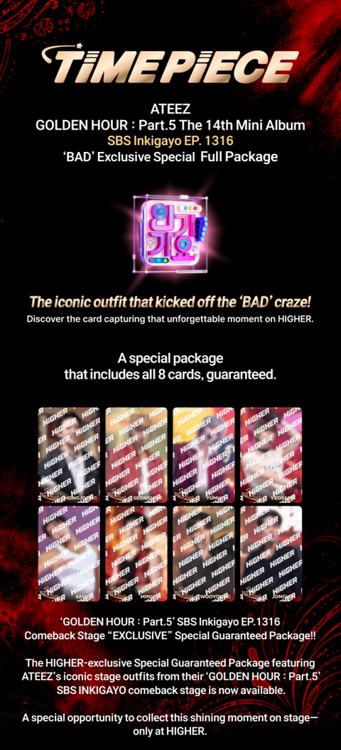 [09/17 HIGHER POB EVENT] ATEEZ - 14TH MINI ALBUM [GOLDEN HOUR : Part.5] 'BAD' EXCLUSIVE STAGE SPECIAL(TIMEPIECE)(PREORDER)