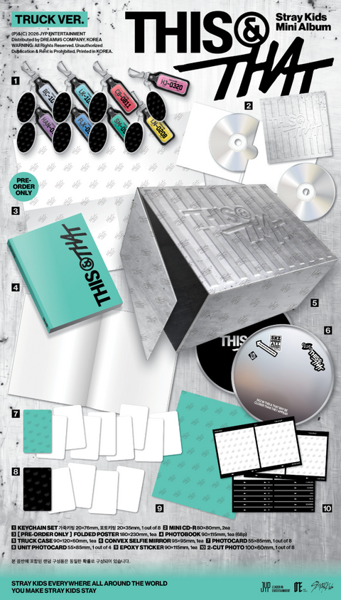 [08/06 FANSSHOP PHOTOCARD EVENT] STRAY KIDS - 'THIS & THAT' (THIS / THAT / & / TRUCK / LP / FANS ALBUM VER.) PRE-ORDER