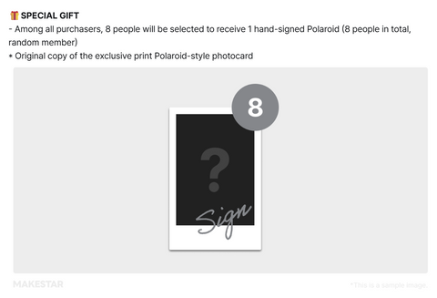 MAKESTAR signed Polaroid random special prize