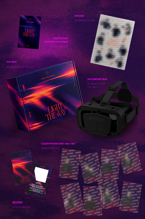 LIGHT THE WAY included VR headset photocard set QR card sticker