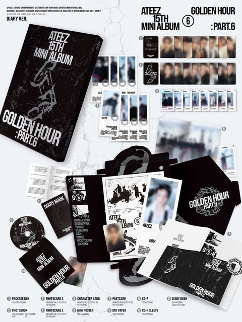 ATEEZ Golden Hour Part 6 DIARY black album