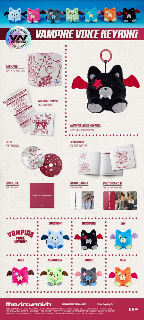 [WEVERSE] ENHYPEN - THE SIN : VANISH (Voice Keyring Ver.) (PRE-ORDER)