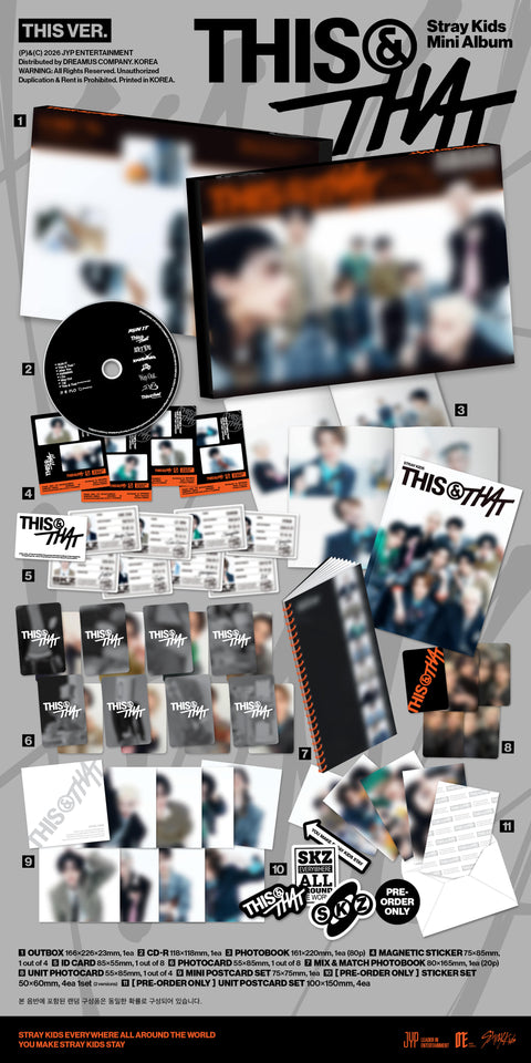 [08/14 SOUNDWAVE OFFLINE FANSIGN EVENT] STRAY KIDS - [THIS & THAT] (ALBUM VER.) (PREORDER)