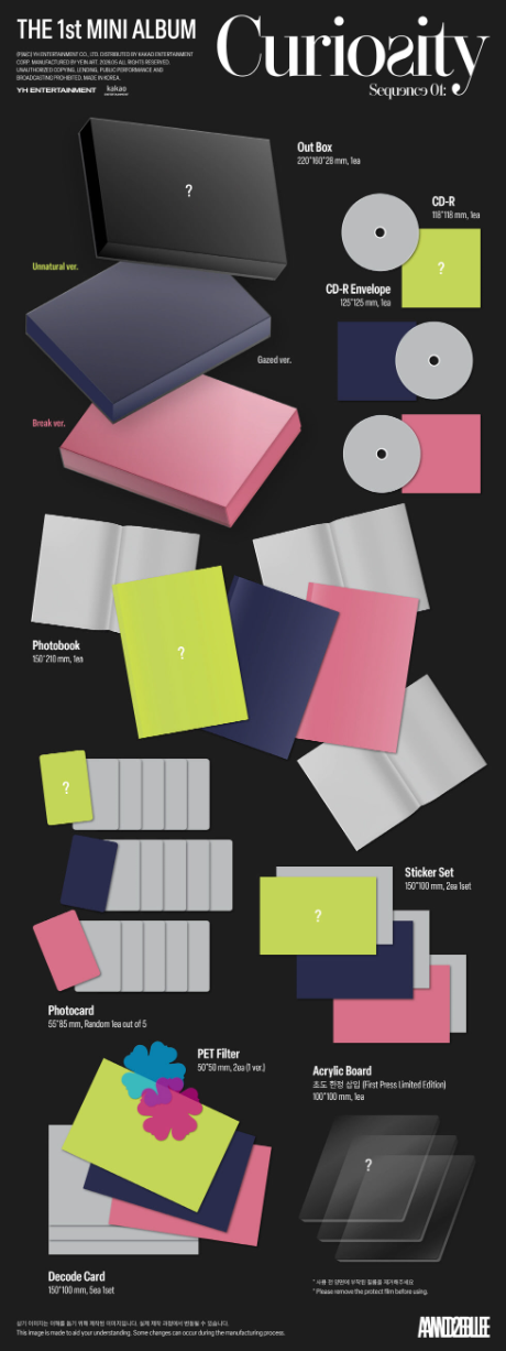 [07/19 1:1 M2URECORD VIDEO CALL EVENT] AND2BLE – 1ST MINI ALBUM [SEQUENCE 01: CURIOSITY] (ALBUM) (PRE-ORDER)