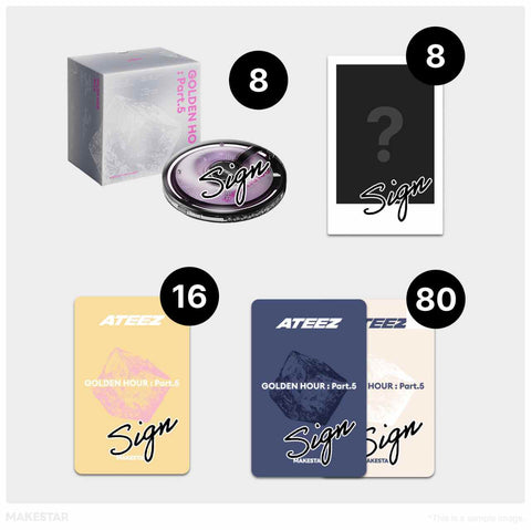 [8/23 MAKESTAR POB PHOTOCARD EVENT] ATEEZ - 14TH MINI ALBUM [GOLDEN HOUR : Part.5][CDP VER.](PREORDER)