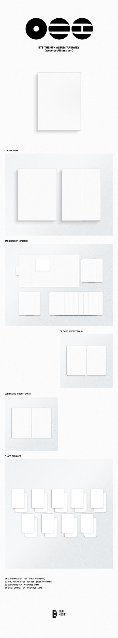 [03/18 WEVERSE PRE-ORDER BENEFIT EVENT] BTS — 'ARIRANG' (Set) + (Living Legend Ver.) + (Weverse Albums ver.) SET (PRE-ORDER)