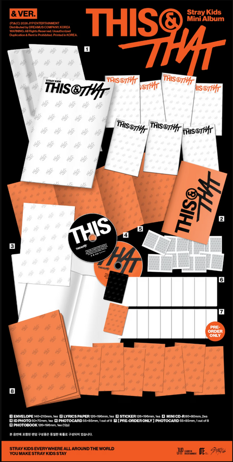 [08/06 FANSSHOP PHOTOCARD EVENT] STRAY KIDS - 'THIS & THAT' (THIS / THAT / & / TRUCK / LP / FANS ALBUM VER.) PRE-ORDER