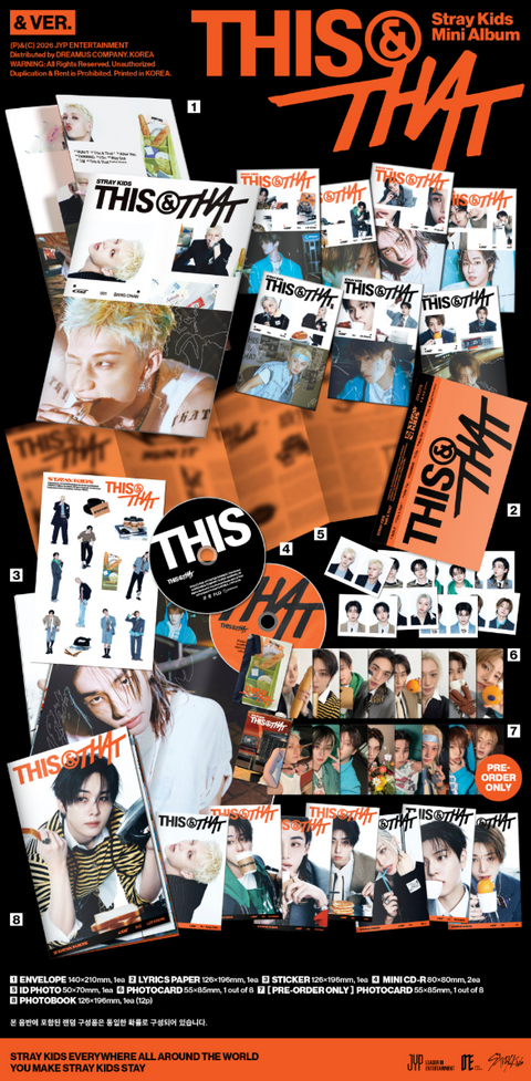 [11/01 FANSSHOP 1:1 VIDEO CALL EVENT] STRAY KIDS - [THIS & THAT] (& VER.) (PREORDER)