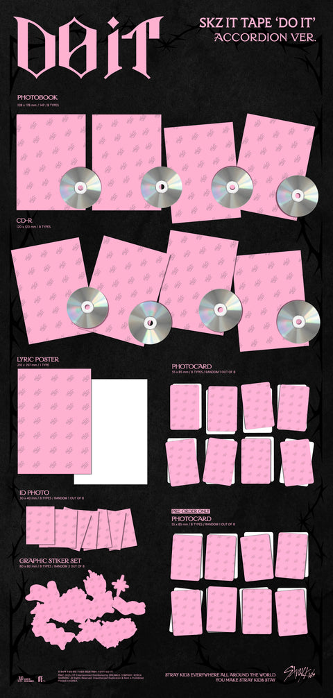 [11/25 PHOTOCARD EVENT BY NEMOZ] STRAY KIDS – SKZ IT TAPE [DO IT] (ACCORDION Ver.) (PRE-ORDER)