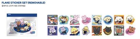 [ANITEEZ IN COLOR] Flake Sticker Set (Removable)